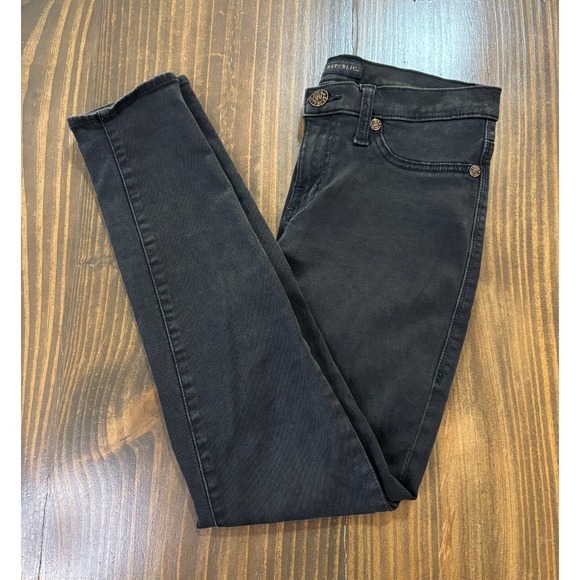 ROCK & REPUBLIC Kashmere Skinny Jeans Womens 10M Black Stretch Studded - Picture 2 of 11